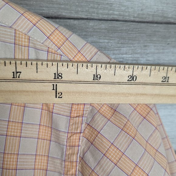 Ted Lapidus* Men's Short Sleeve Button Down Curved Hem Chest Pocket Shirt~ Large - Picture 7 of 10